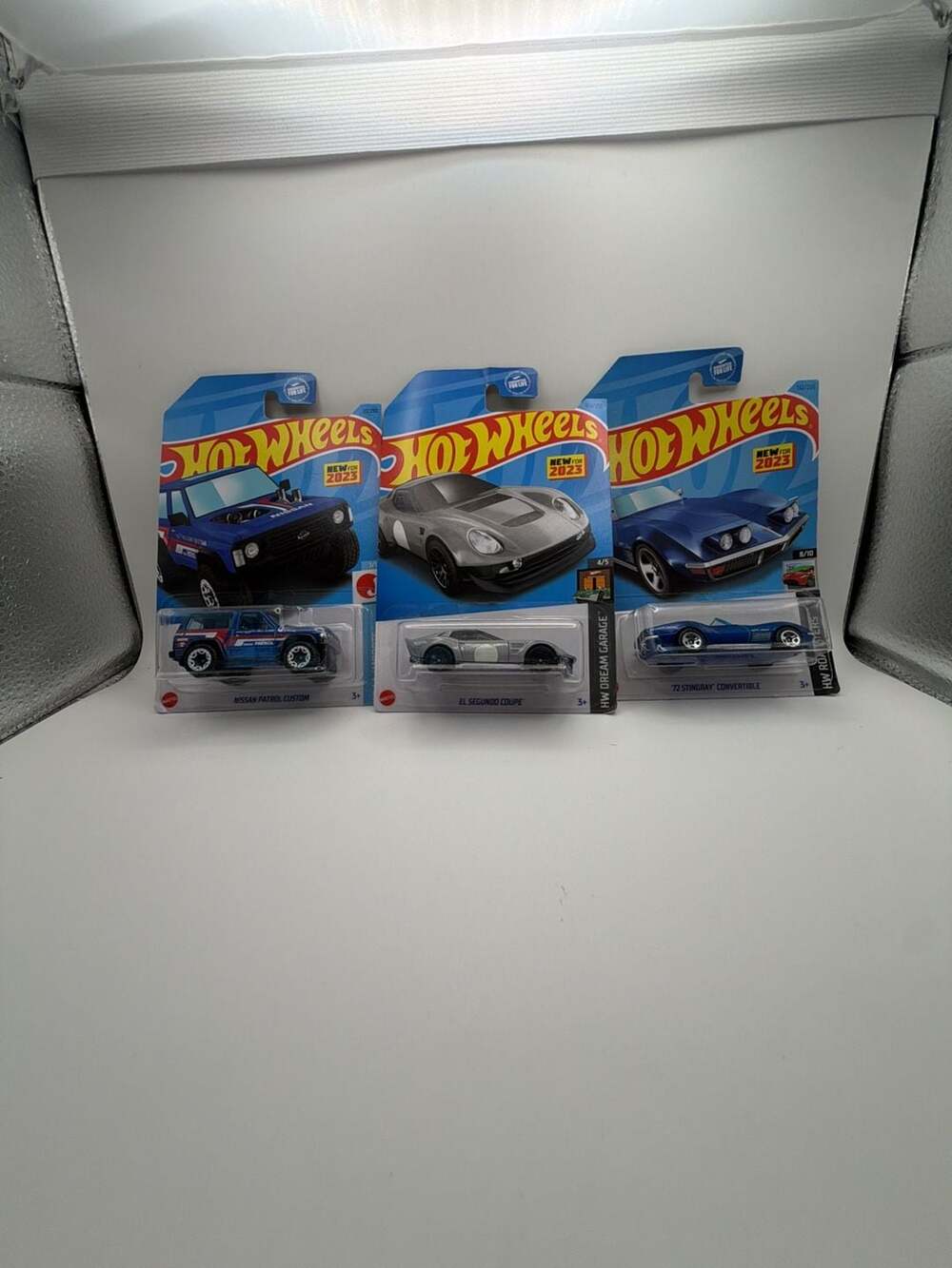 Hot Wheels Lot of 3 Diecast Cars - Nissan Patrol Custom, El Segundo Coupe, '72 S